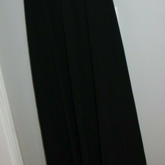 Papell Boutique Evening Dress Strapless Size Women's 2P Petite Black With Blue - Picture 5 of 7